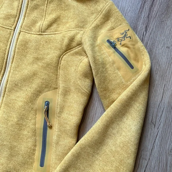 Arc'Teryx Covert Polartec Women’s Gold Full Zip Hooded fleece full zip Medium - Picture 2 of 9